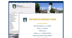 Desktop Screenshot of medzev.sk