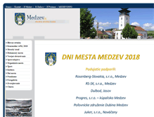 Tablet Screenshot of medzev.sk